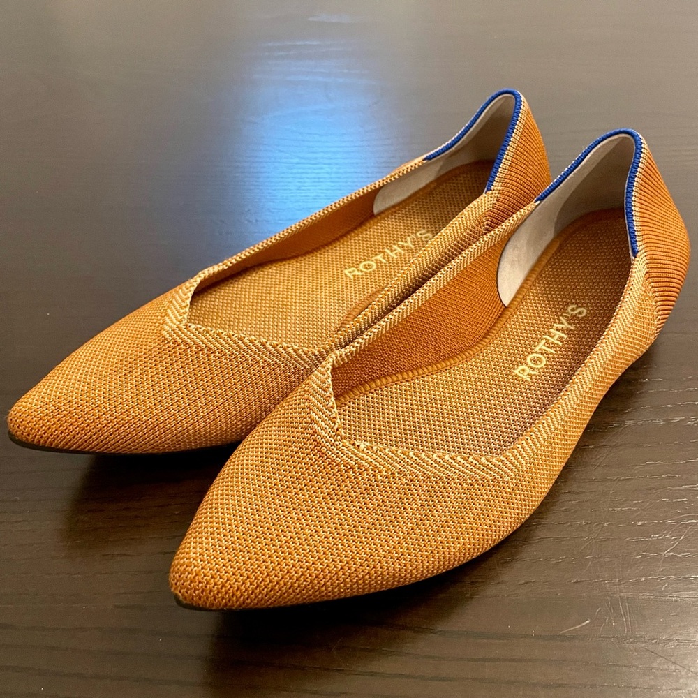 Rothy’s The Point Flats Fawn Size 7.5